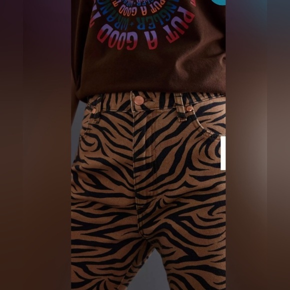 WRANGLER WOMEN'S HIGH RISE WILD WEST PURR PRINT JEANS SIZE 28 ANTHROPOLOGIE FP - Picture 7 of 13